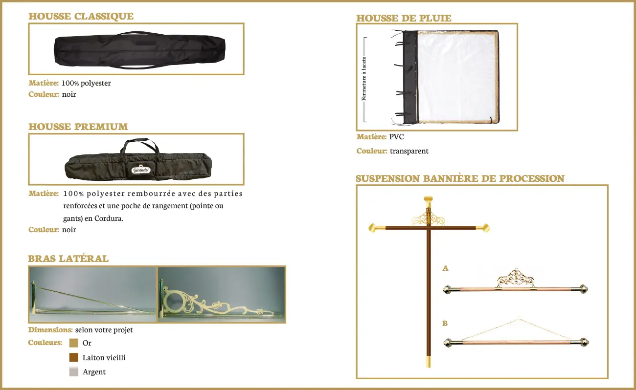 Housses et suspensions