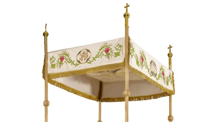 Daïs de procession avec motif floral